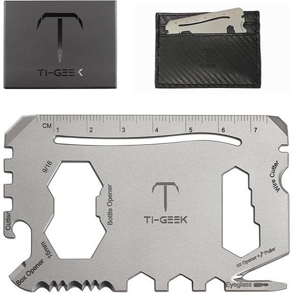 17 in 1 titanium card multitool
