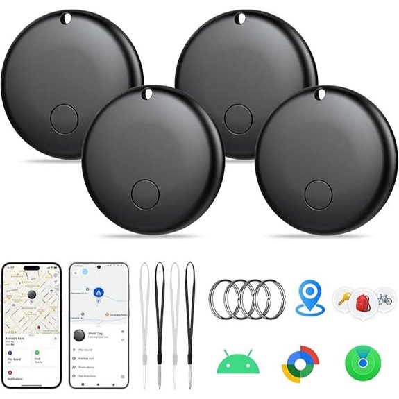 2025 Air Tracker Tags 4-Pack for Find My/Google Find Hub