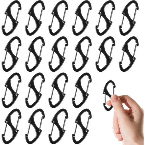 20 Pcs Zipper Clips Anti-Theft Carabiner Keychain Hooks