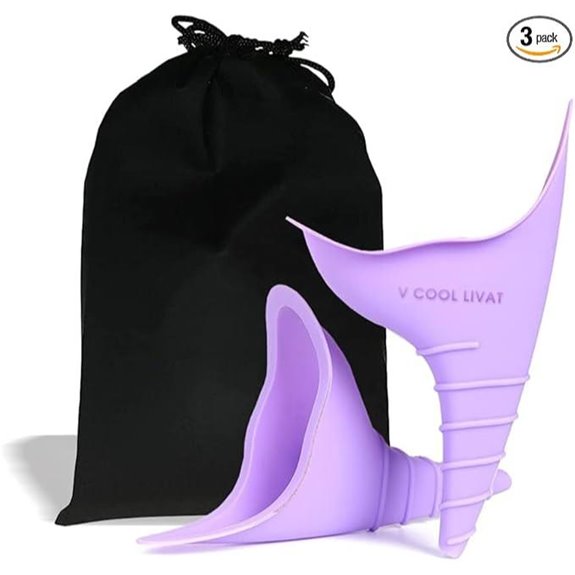 Travel Female Urination Device - 2-Pack Silicone Urinal Funnels