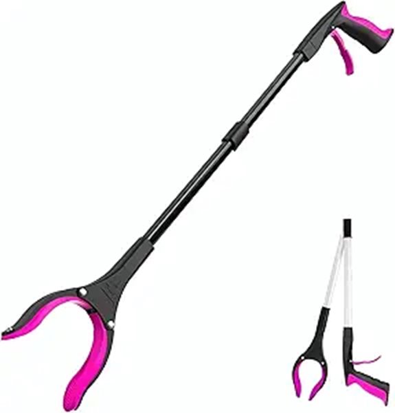 Grabber Reacher Tool: 32” Foldable Heavy-Duty Gripper