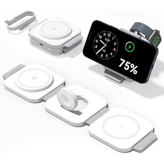 3-in-1 Apple Charging Station with Foldable Wireless Dock