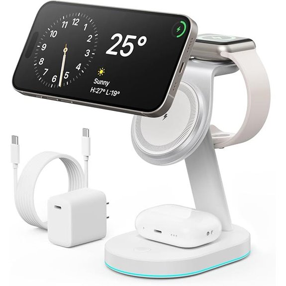 3-in-1 Wireless Charger Station with MagSafe Stand