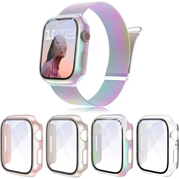 4-Pack Apple Watch Case with Screen Protector 45mm