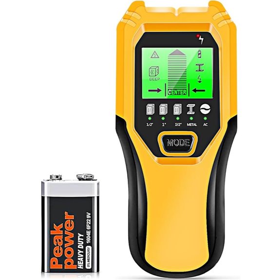 5-in-1 Stud Finder with LCD Battery Audio Alarm