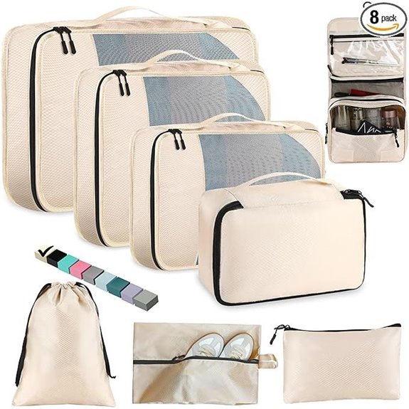 8 piece travel cubes set