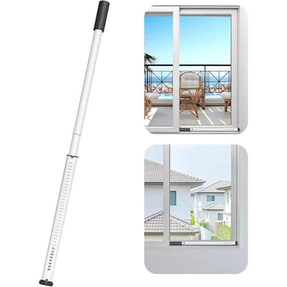 AceMining Sliding Door Security Bar (20-50) White