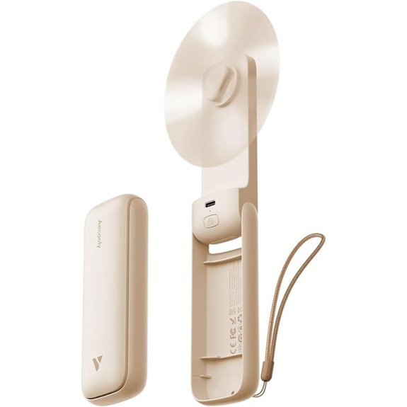 Aecooly Slim Portable USB Personal Fan Beige