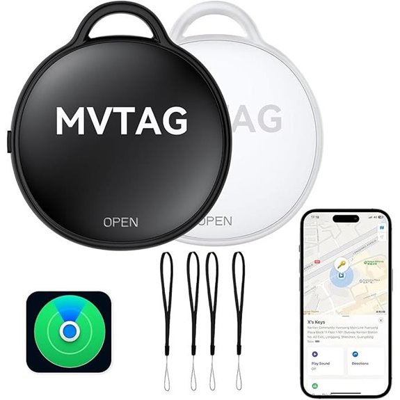 Air Tracker Tags 2-Pack: IP67 Bluetooth Item Finder for iOS