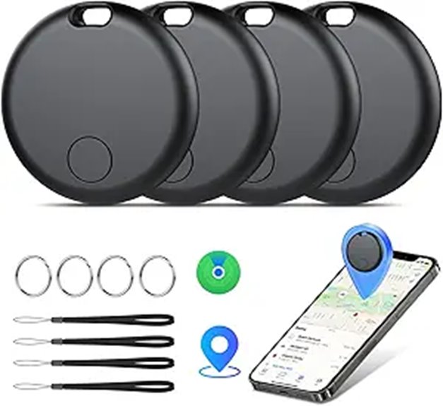 Air Tracker Tags 4-Pack: Bluetooth Item Finder for iOS only
