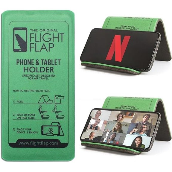 Airplane Phone Holder and Folding Desk Stand (Green)