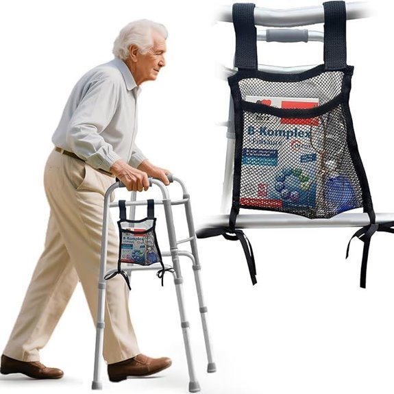 Aliseniors Walker Side Bag for Folding Walkers