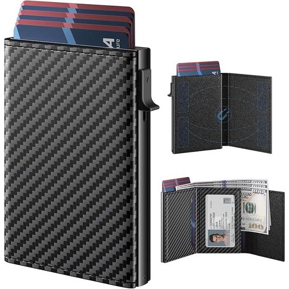 Typecase Mens Wallet: Aluminum Leather RFID Slim Front Pocket
