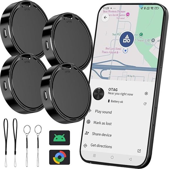 Android Tracker Tag 4-Pack for Luggage and Wallets