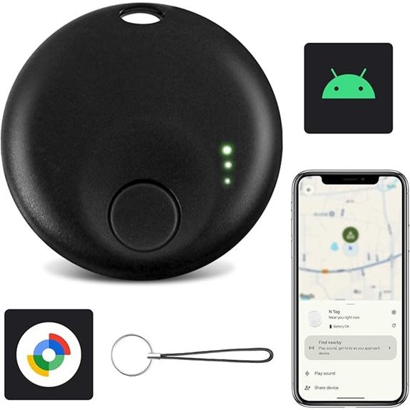 android tracker tags with replaceable battery