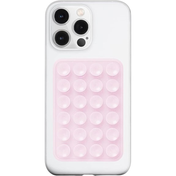 Anteel Silicone Suction Phone Case Mount (Pink Glitter)