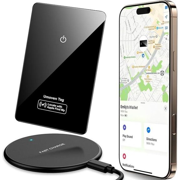 Apple Find My Tracker Card with Wireless Charger