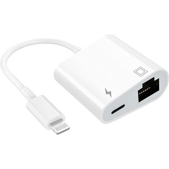 Apple MFi Lightning to Ethernet Adapter with Charge Port