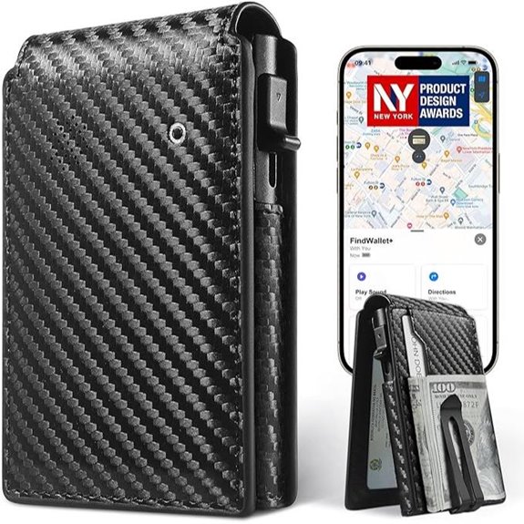 Auskang Wallet with Tracker for Find My RFID Blocking