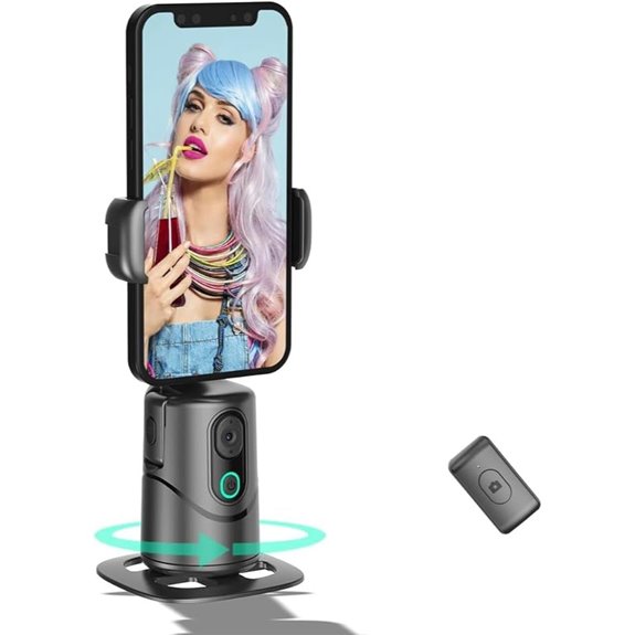 Auto Face Tracking Phone Holder with Remote Gesture Control