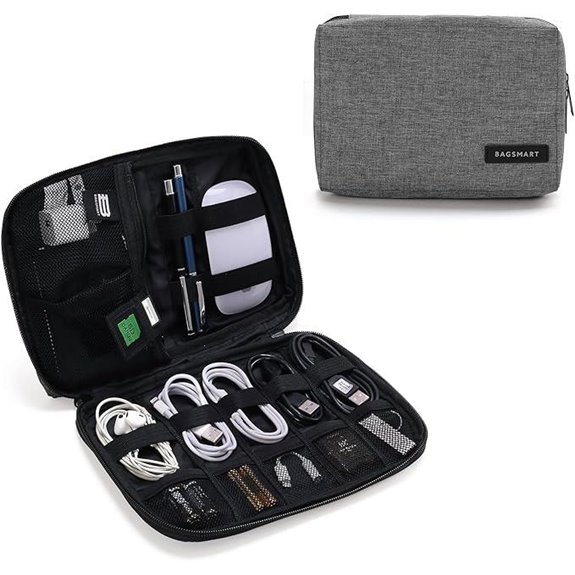 BAGSMART Electronics Organizer Travel Case Grey