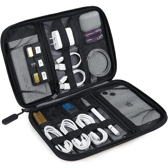 BAGSMART Large Electronics Travel Organizer Case Black