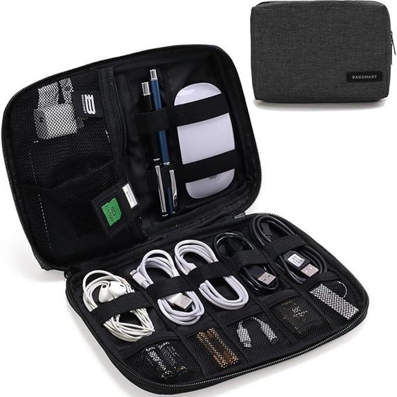 BAGSMART Electronics Organizer Travel Case – Small Cord Bag