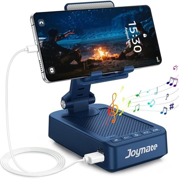 Bluetooth Speaker Phone Stand with Charging (Blue)