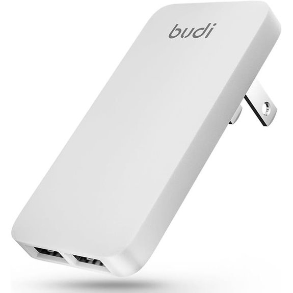 BUDI 17W Slim 2-Port USB-A Wall Charger