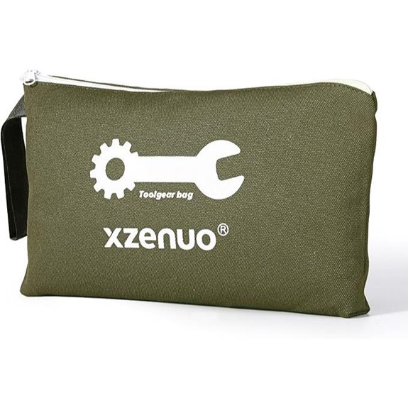 Canvas Tool Pouch with Zipper and Wristlet Strap (16oz)