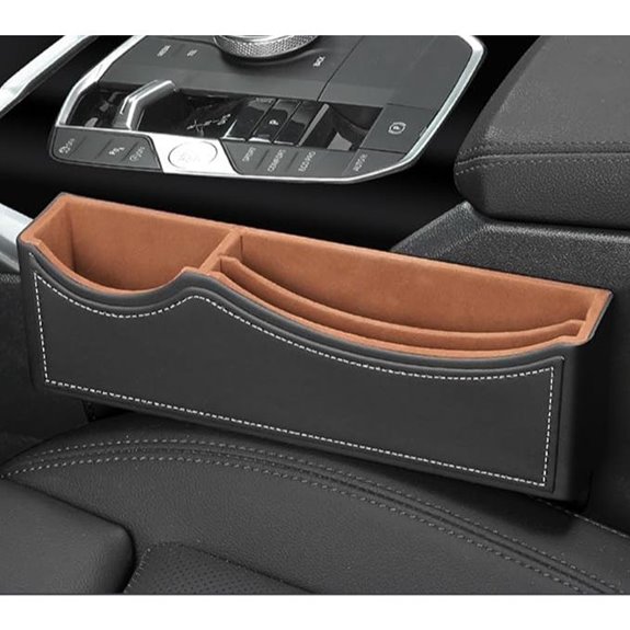 Car Seat Gap Organizer with Charging Port - Black
