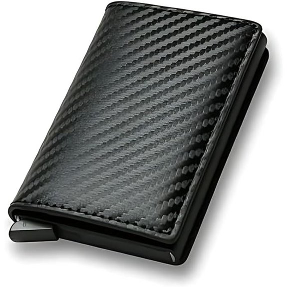 Carbon Fiber RFID Blocking Slim ID Wallet Purse