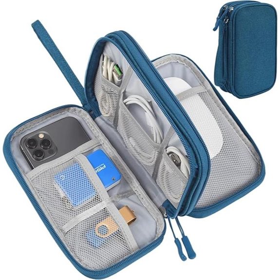 Electronic Organizer Bag for Cables and Accessories (Dark Green)