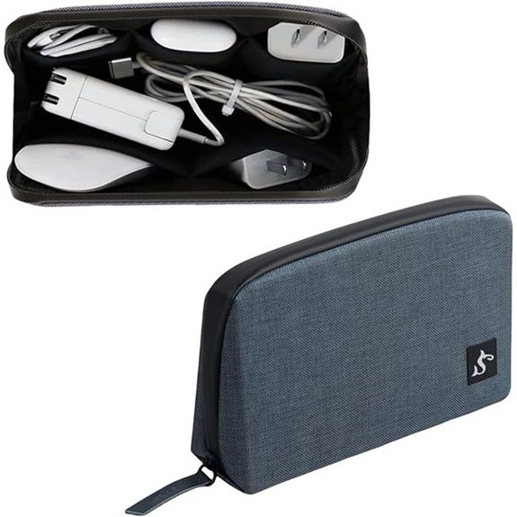 Electronics Organizer Travel Case: Water-Resistant Tech Storage Bag