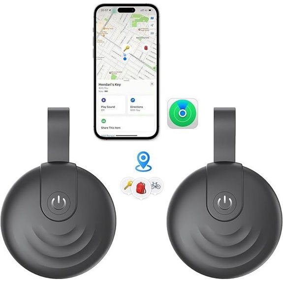 Find My Tracker Tags for Luggage & Keys (2 Pack)