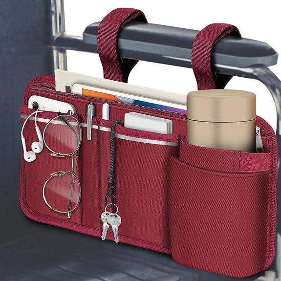 FINPAC Wheelchair Storage Bag with Cup Holder