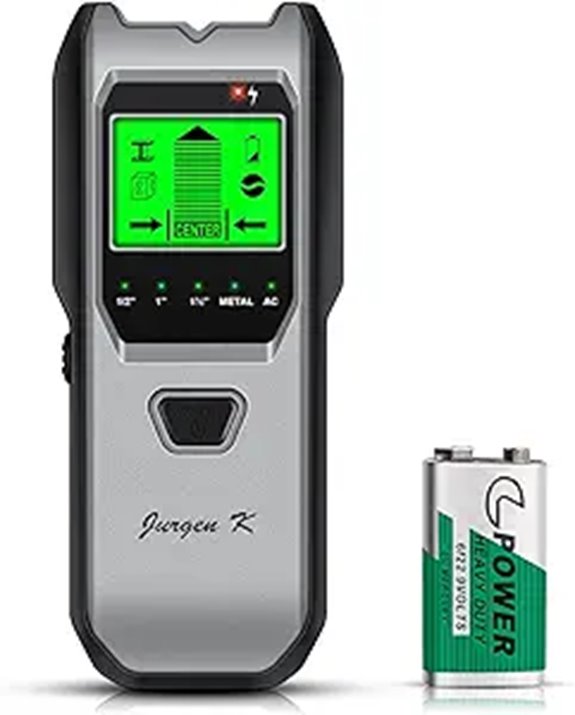 5-in-1 Stud Finder with HD LCD Display and Alarm