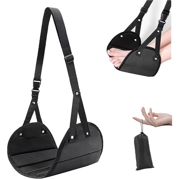 Foot Hammock for Plane Travel – Adjustable Foot Rest Sling