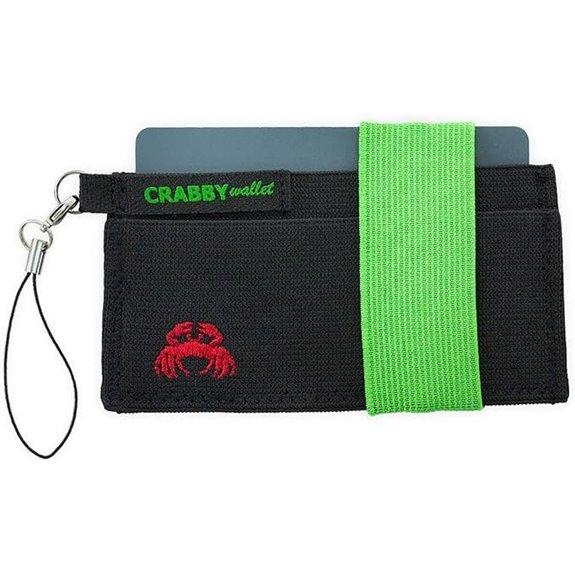 Front Pocket Minimalist Wallet with Keychain (Green)