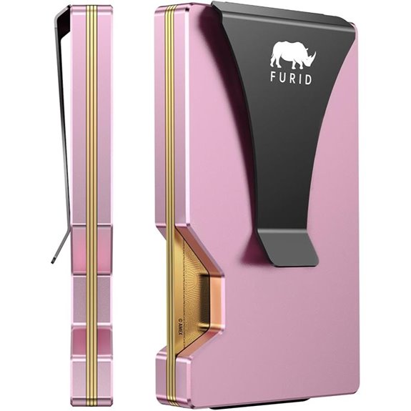 Furid Minimalist RFID Metal Card Wallet with Clip