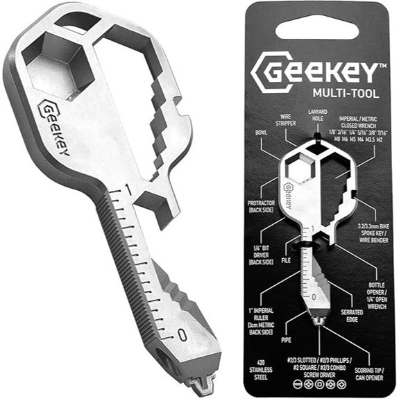 geekey keychain multitool 16 functions