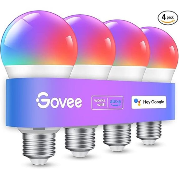 Govee Smart RGBWW A19 Light Bulbs (4-Pack)