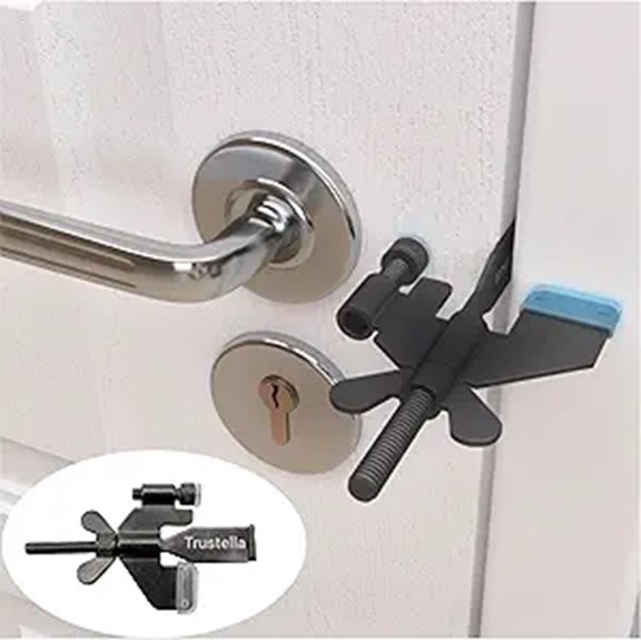 Heavy-Duty Portable Door Lock with Silicone Caps