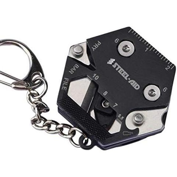 Hexagonal Multitool Card Key Chain with Tools