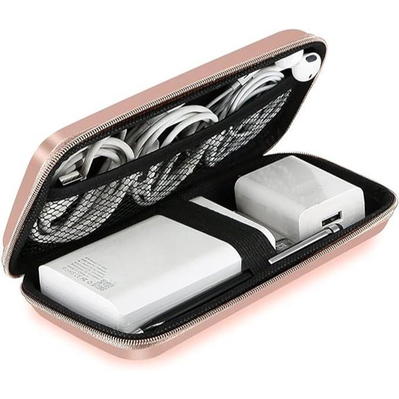 iMangoo Shockproof Travel Organizer Charger Case (Rose Gold)