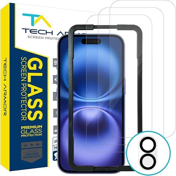 iPhone 16 Glass Screen Protector 6.1 + Camera Lens Protection