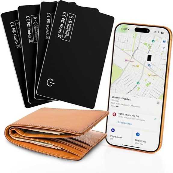 JTD 4-Pack Smart Card Wallet Tracker (iOS)