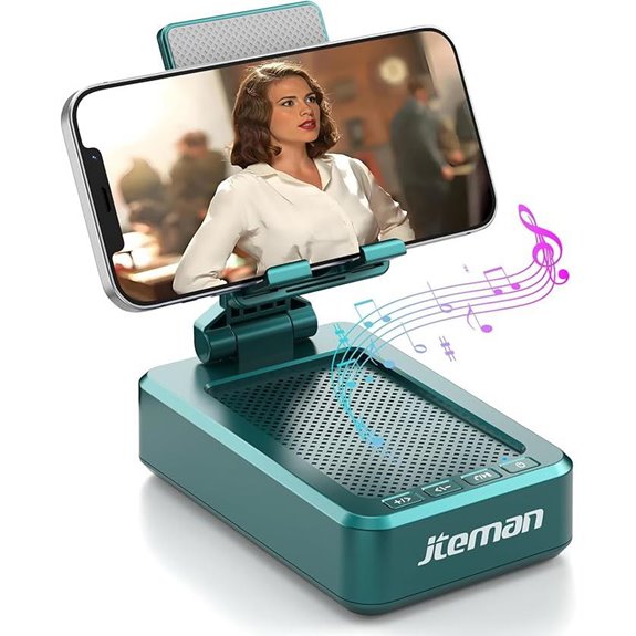 JTEMAN Phone Stand with Bluetooth Speaker (Green)