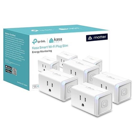 Kasa Matter Smart Plug with Energy Monitoring (4-Pack)