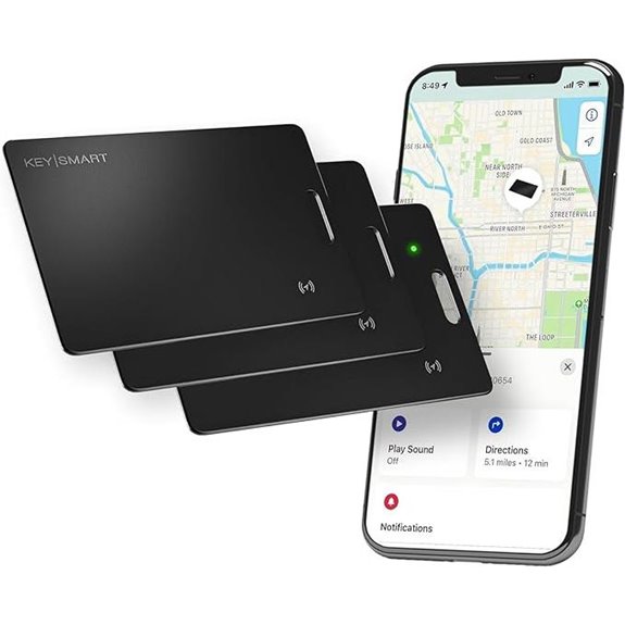 KeySmart GPS Tracker Card Pack for Find My Black